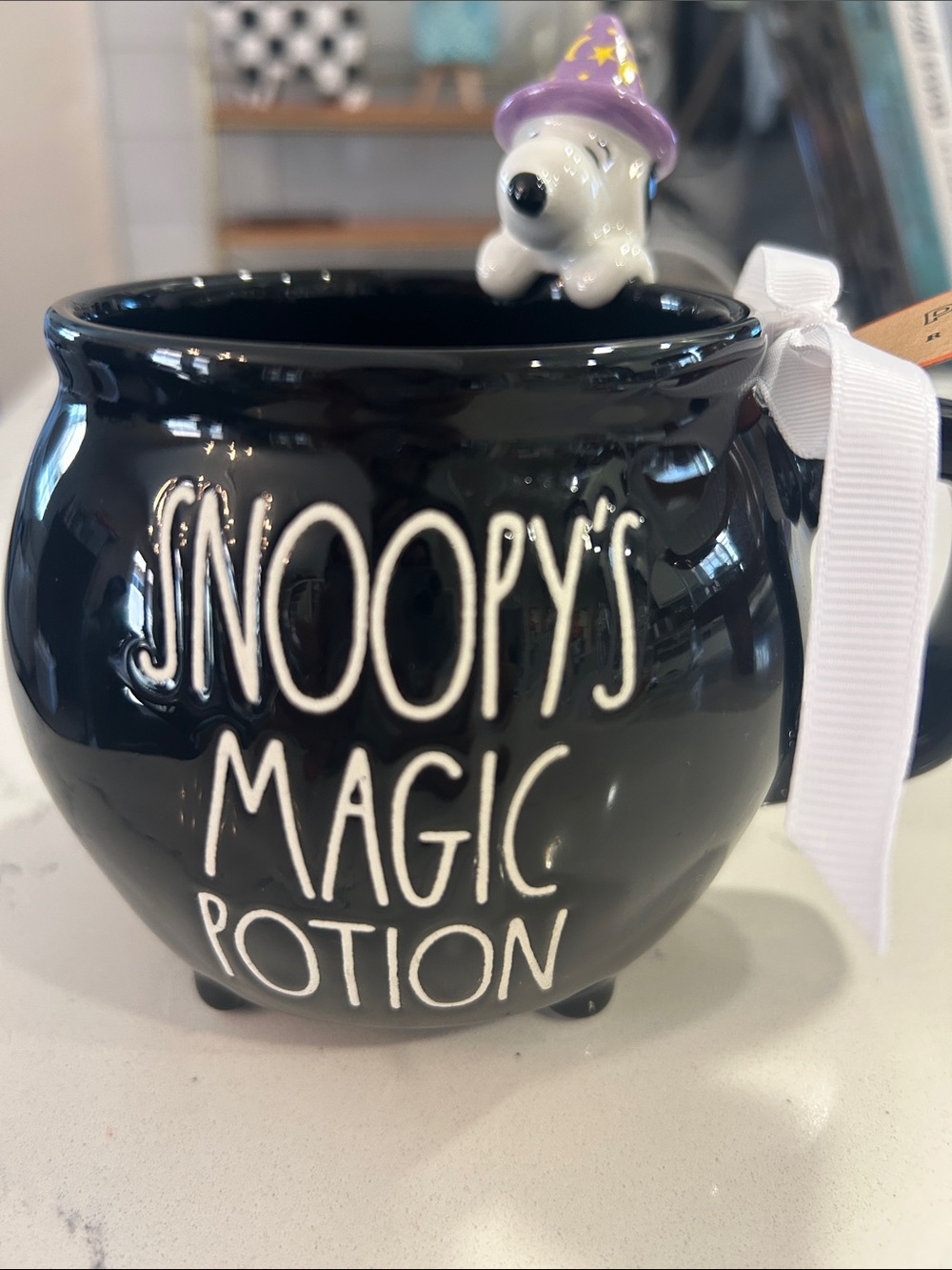 Rae Dunn Peanuts Snoopy cauldron Mug